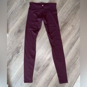Lululemon Athletica Deep Burgundy Leggings